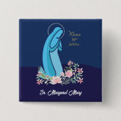 50ste Jubileum van het religieuze leven Nun roze v Vierkante Button 5,1 Cm (Voorkant)