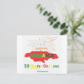 50ste Jubileum van Jamaica door Roxanne/Swellhead Briefkaart (Staand voorkant)