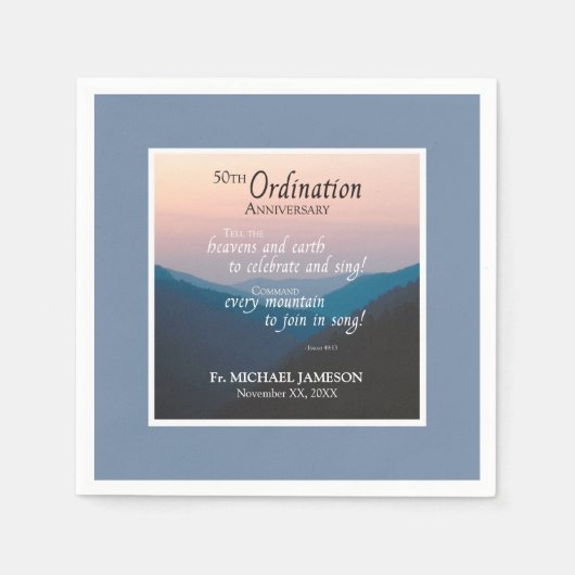 50ste Jubileum van Orde gefeliciteerd Servet (Voorkant)