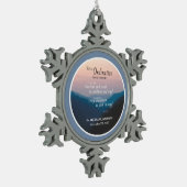 50ste Jubileum van Orde gefeliciteerd Tin Sneeuwvlok Ornament (Links)