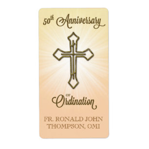 50ste Jubileum van Ordination, Gold Cross op Star Etiket