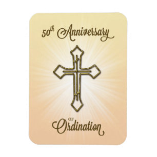 50ste Jubileum van Ordination, Gold Cross op Star Magneet