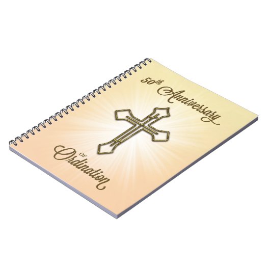 50ste Jubileum van Ordination, Gold Cross op Star Notitieboek (Linkerzijde)