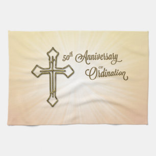 50ste Jubileum van Ordination, Gold Cross op Star Theedoek