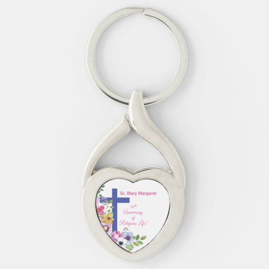 50ste Jubileum van Religious Life Metal Sleutelhan Sleutelhanger (Voorkant)