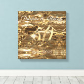 50ste Jubileum voor bruiloft Canvas Afdruk (Insitu (Houten vloer))