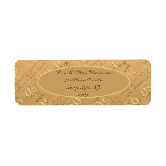  50ste Jubileum voor bruiloft Etiket (Voorkant)