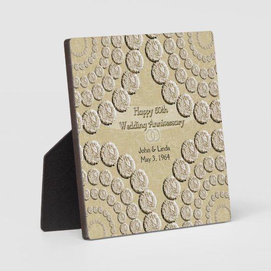 50ste Jubileum voor bruiloft Foto Plaque met Easel Fotoplaat (Voorkant)