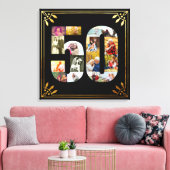 50ste Jubileum voor bruiloft Foto zwart-gouden kun Canvas Afdruk (Insitu (Woonkamer))