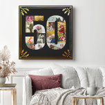 50ste Jubileum voor bruiloft Foto zwart-gouden kun Canvas Afdruk<br><div class="desc">Creëer uw eigen unieke 50th Wedding Jubileum Foto Collage Canvas met enkele van uw favoriete foto's van de laatste 50 jaar. Dit elegante zwarte en gouddesign is voorzien van een 50-vormig fotocollage met een lijst in de kunstdecostijl. De foto collage houdt vierkant, landschap en portret afbeeldingen, om u veel opties...</div>