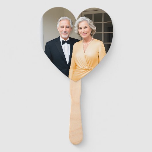 50ste Jubileum voor bruiloft Gold Diamonds Handwaaier (Achterkant)