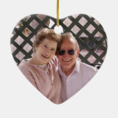 50ste Jubileum voor bruiloft Gold Diamonds Keramisch Ornament (Achterkant)