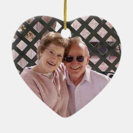 50ste Jubileum voor bruiloft Gold Diamonds Keramisch Ornament (Achterkant)