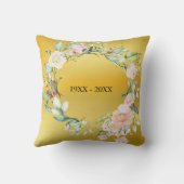 50ste Jubileum voor bruiloft Gold Rozen Garland Kussen (Achterkant)