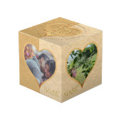 50ste Jubileum voor bruiloft Golden Foto Cube Kubus (Voorkant hoekig)