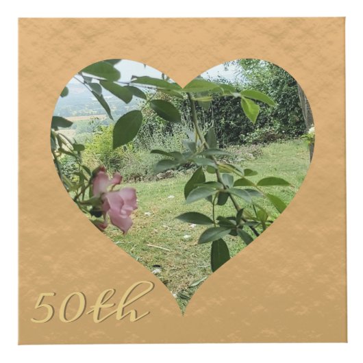 50ste Jubileum voor bruiloft Golden Foto Cube Kubus (Rechts)