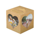 50ste Jubileum voor bruiloft Golden Foto Cube Kubus (Achter hoekig)