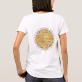 50ste Jubileum voor bruiloft Golden Ochre T-shirt (Achterkant)