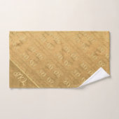 50ste Jubileum voor bruiloft Golden Ochre Towel Bad Handdoek (Handdoek)