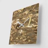 50ste Jubileum voor bruiloft Golden Wedding Parent Vierkante Klok (Hoek)