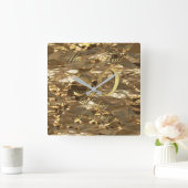 50ste Jubileum voor bruiloft Golden Wedding Parent Vierkante Klok (Huis)