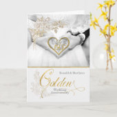 50ste Jubileum voor bruiloft Goudjaren Kaart (Gele Bloem)