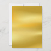 50ste Jubileum voor bruiloft Greenery Gold Foil Save The Date (Achterkant)