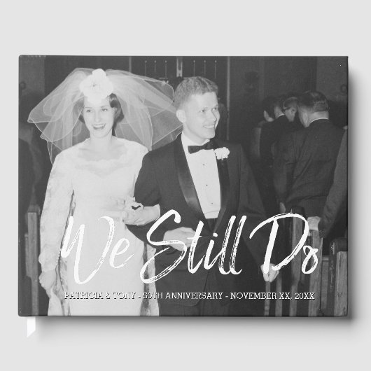 50ste Jubileum voor bruiloft met foto's - We doen  Gastenboek (Voorkant)