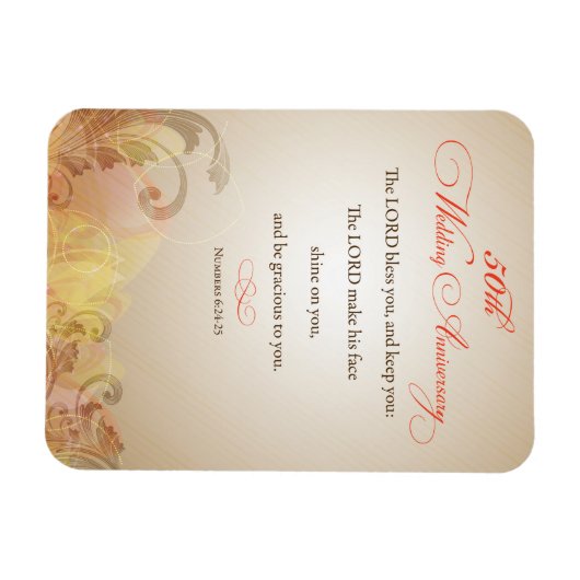 50ste Jubileum voor bruiloft, Religieuze Lord Bles Magneet (Horizontaal)