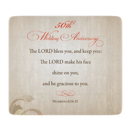 50ste Jubileum voor bruiloft, Religieuze Lord Bles Snijplank (Voorkant)