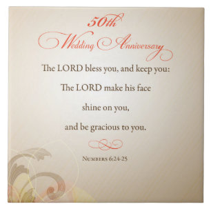 50ste Jubileum voor bruiloft, Religieuze Lord Bles Tegeltje