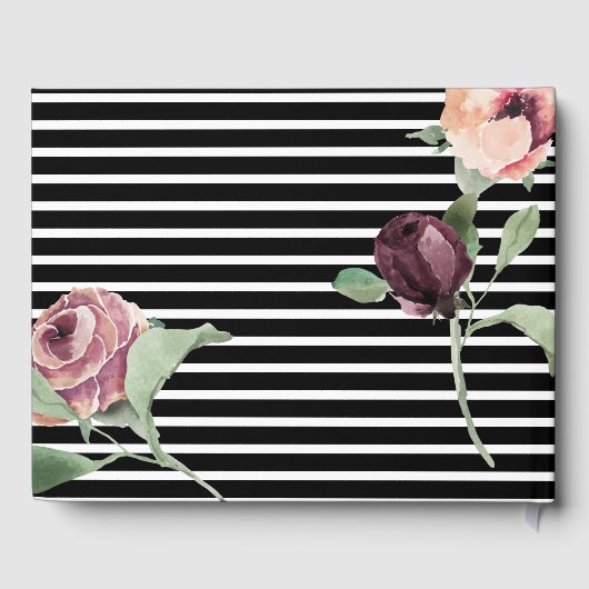 50ste Jubileum voor bruiloft Rood Rose Gold Glitte Gastenboek (Achterkant)