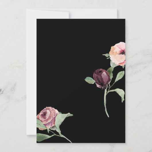 50ste Jubileum voor bruiloft Rood Rose Gold Glitte Kaart (Achterkant)