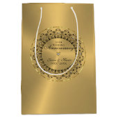 50ste Jubileum voor bruiloft zwartMandala op goud Medium Cadeauzakje (Voorkant)