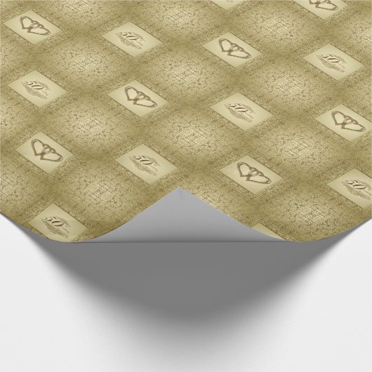 50ste Jubileum voor weddenschappen Cadeaupapier (Hoek)