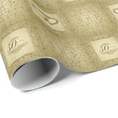 50ste Jubileum voor weddenschappen Cadeaupapier (Rol Hoek)