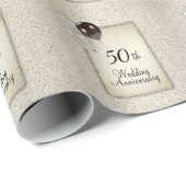 50ste Jubileum voor weddenschappen Cadeaupapier (Rol Hoek)