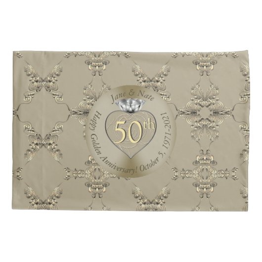50ste Jubileum voor weddenschappen, diamanten, har Kussensloop (Achterkant)