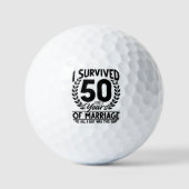 50ste Jubileum voor weddenschappen Echtgenoot 50 Golfballen (Voorkant)