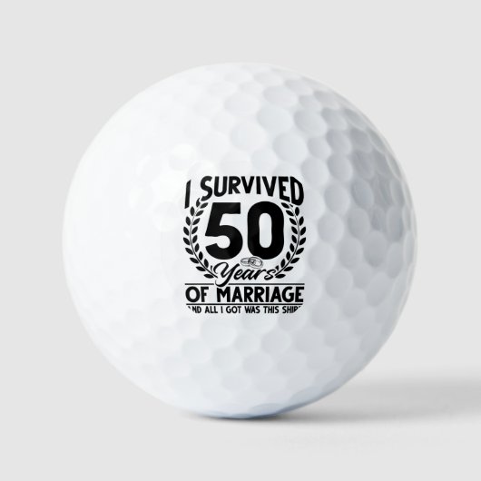 50ste Jubileum voor weddenschappen Echtgenoot 50 Golfballen (Voorkant)