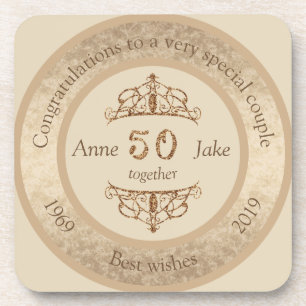 50ste Jubileum voor weddenschappen Gifts for Coupl Bier Onderzetter
