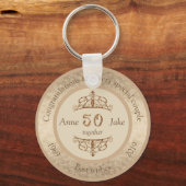 50ste Jubileum voor weddenschappen Gifts for Coupl Sleutelhanger (Voorkant)