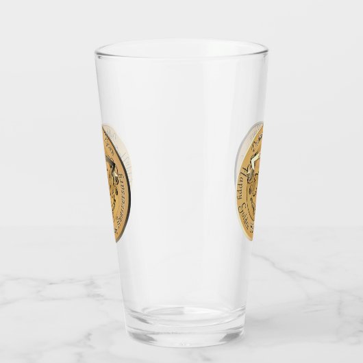 50ste Jubileum voor weddenschappen - Golden Emblee Glas (Rechts)