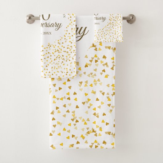 50ste Jubileum voor weddenschappen - Golden Love H Bad Handdoek (Insitu)