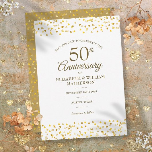 50ste Jubileum voor weddenschappen - Golden Love H Save The Date