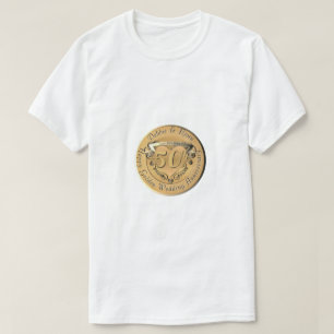 50ste Jubileum voor weddenschappen Golden Medallio T-shirt