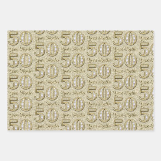 50ste Jubileum voor weddenschappen Inpakpapier Vel (Voorkant 2)