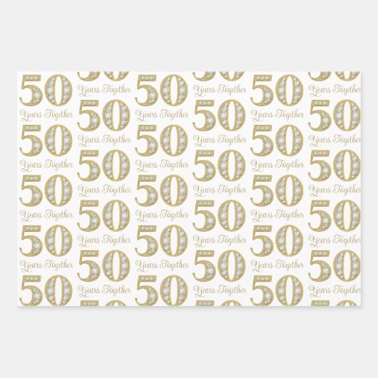 50ste Jubileum voor weddenschappen Inpakpapier Vel (Voorkant)