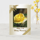 50ste Jubileum Wenskaart bruiloft Kaart (Gele Bloem)