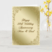 50ste Jubileum Wenskaart bruiloft Kaart (Gele Bloem)